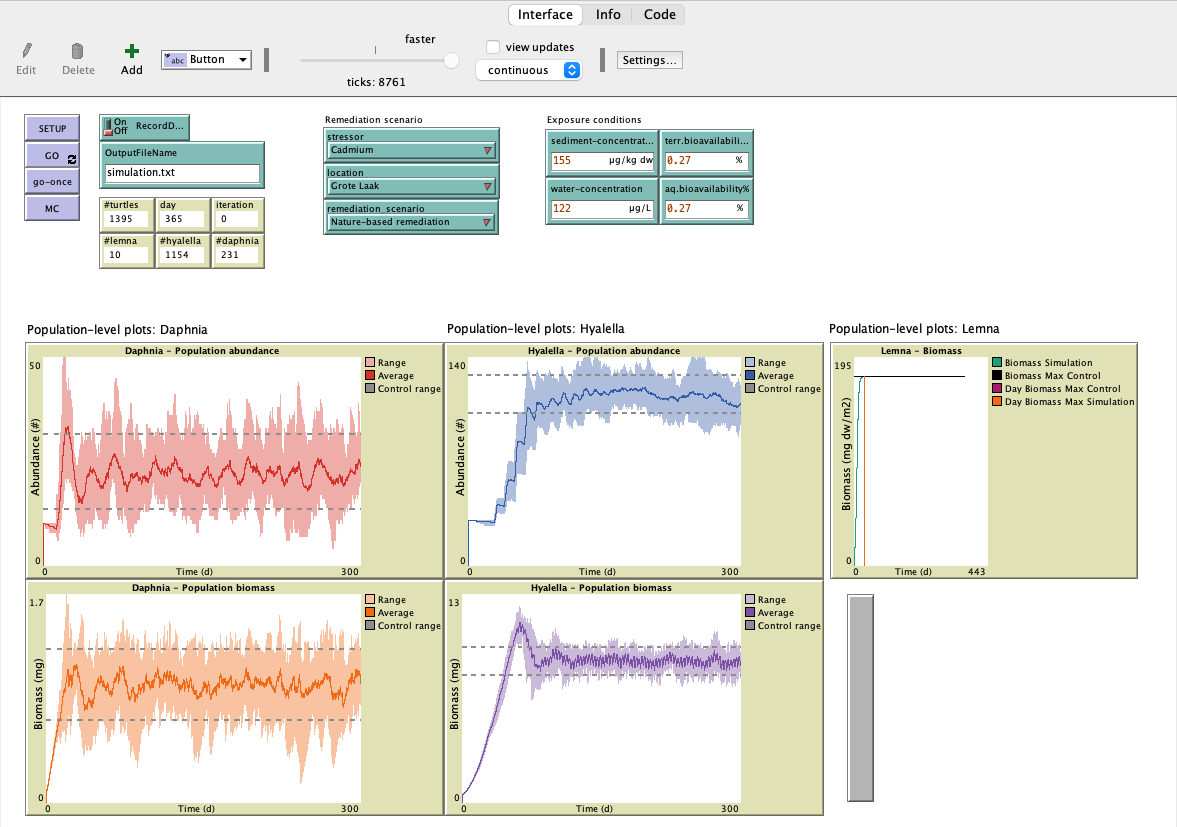 preview of the ecomodeling tool